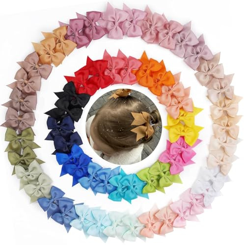 JOYOYO 60 styck hårklämmor och hårband för babyflicka, 6 cm slingor för småbarn
