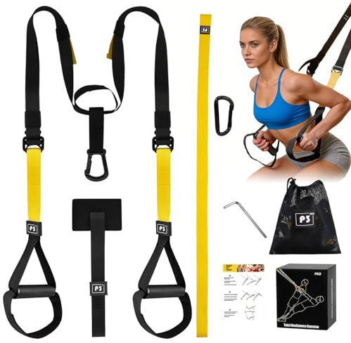 Suspension Trainer, Adjustable Sling Trainer Set with Door Anchor | Multifunctional Sling Trainer Home Gym Equipment for Home, Travel