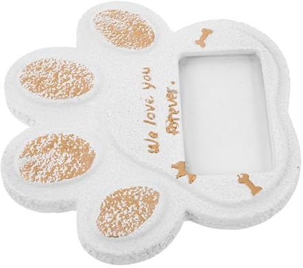 Sosoport Piedra Conmemorativa para Perros 15x15 Cm Cemento Resistente Intemperie Placa Lápida para Jardín, Marcador Funerario Mascota Perro, Memorial Exterior Mascotas