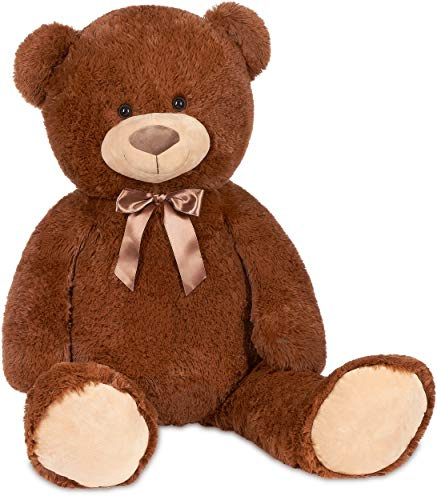 BRUBAKER Peluche géante XXL - Ours/Nounours - 100 cm - Marron - Ultra Douce & Mignonne