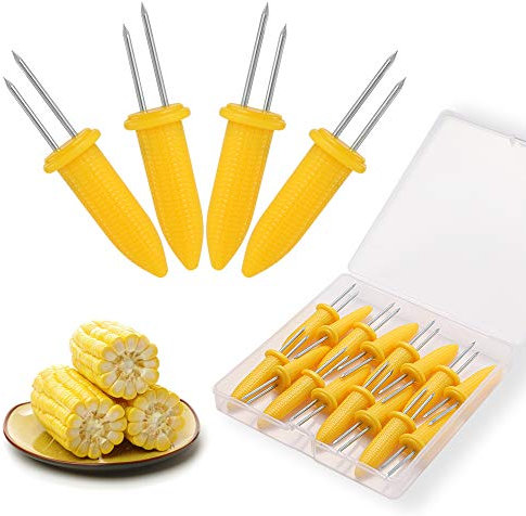 Juliyeh Lotus 20 PCS Corn Holders Set, Birch