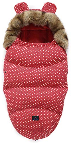 Gorger Chancelière Poussette Universelle Confortable Sac de Couchage Bébé Hiver Chaud Imperméable Couverture Emmaillotage pour Poussette, Landaus, Buggy, Siège Auto, Lits Bébé (3)