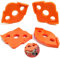 4 Pièces Gabarits de Défonceuse à Rayon, ABS D'Angle Arrondi Gabarits, Gabarit pour Defonceuse a Bois Sur Table, Coins Arrondis R5 R10 R15 R20 R25 R30 R35 R40 (Orange)