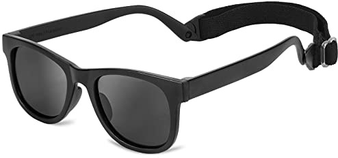 Hifot Polarisées Lunettes de Soleil pour Enfant Anti UV400 Bébé Lunettes de Soleil Monture en Caoutchouc Flexible Lunettes de Sport Mixte pour 2-7 Ans Fille et garçon
