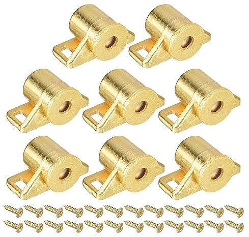 uxcell 8 Set Magnetic Cabinet Door Catch Zinc Alloy Magnet Cabinet Latch Closure Hardware for Kitchen Cupboard Closet Furniture Doors, Gold