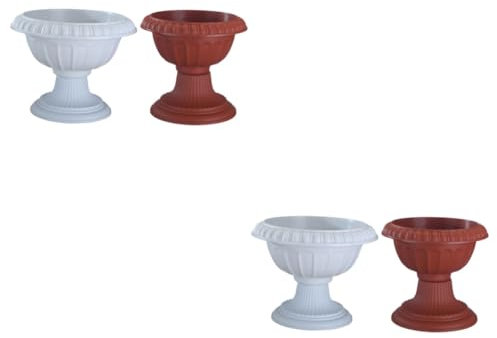 Happyyami 4pièces Pots De Fleurs Vintage pour Décoration De Balcon Mariage Et Intérieur Brique Et Pratique pour Plantes Et Fleurs