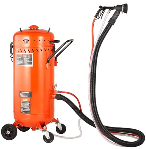 VEVOR 28 Gallonen Vakuum-Sandstrahler, staubfreier Sandstrahler mit eingebautem 1200 W Vakuumsystem zur Staubkontrolle und Strahlmittelrückführung, 60-110 PSI Hochleistungs-Strahlgerät