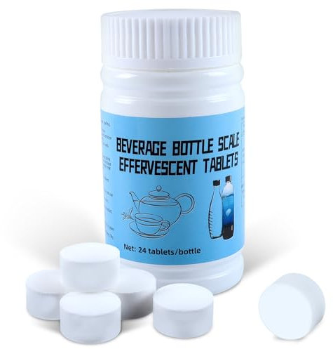 24 Stück Reinigungstabletten für Flaschen, Tabletten zur Kaffeevollautomaten, Flaschenreinigung, Reinigungstabs für Kaffeetasse y Thermoskannen(24x4g)