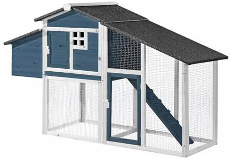 Vente-unique - Pollaio Levas - L 173cm x P 63.8cm x H 108.4cm - abete - blu