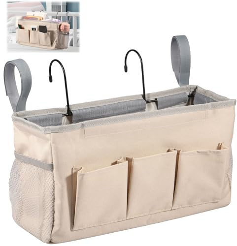 Gatphy Tillbehör för hängande skötselsäng, dubbel upphängning med litet förvaringsfack, sängarrangör, hängande korg, stol, säng, dörr, tidningsförvaring,