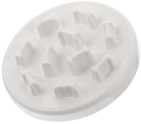 TOYANDONA Keramischer Langsamer Futterspender Für Katzen Und Hunde Anti-rutsch Gesundes Füttern Für Kleine Haustiere Langsame Fütterung Verhindert Überessen Weiße Keramik Mit