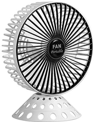 Ventilatore da tavolo da 15,2 cm, silenzioso, piccolo, portatile, alimentato tramite USB, ventola di raffreddamento da tavolo per casa, viaggi, campeggio, ufficio