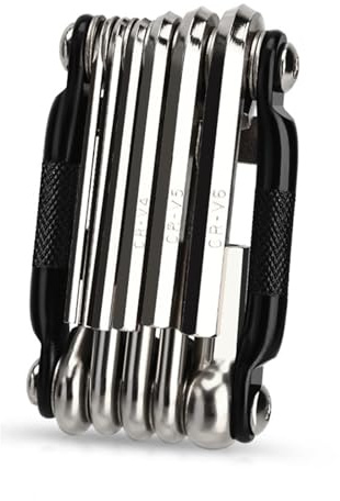 Outil multifonction d'entretien de vélos 16 en 1 Clé de réparation de vélo de poche multifonction en acier Outil pliable multifonction pour vélo