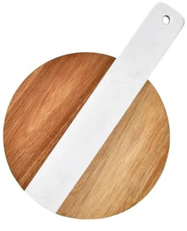Ostbräda ostbräda biffskärning trä pizzaskala hängande köksvask (liten 22 cm)