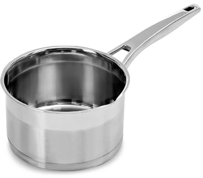 Blackmoor 16cm Stainless Steel Milk Pan with Pouring Lip/High Grade, PFAS-Free, Suitable for All Hob Types Including Induction and Oven Cooking/Pro Range 65199