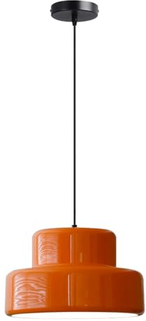 HUAYUSEDF Pendellampa i modern industristil, hängande lampa med ett huvud försänkt ljus, E26-ljuskälla minimalistisk ljuskrona, köksö Balkong Restaurangdekoration Ljusarmaturer
