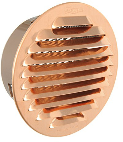 La Ventilazione GTRP100R Griglia Tonda da Incasso, Rame, 125 mm
