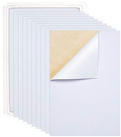 BENECREAT 20PCS Velvet (Blanc) Tissu Feutre Adhésif Feuille A4 (21cm x 30cm), Auto-adhésif en Velours Durable et Résistant à L'eau, Polyvalent pour la Création Artistique Décoration de Mariage