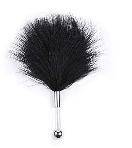 Federkitzler Sex Feder Flirten Kurz Spanking Paddle Erotik SexSpielzeug für Männer Frauen,Federpuschel Liebes Feder Verwöhn Massage SM Bondage Bett Fesseln Gerten für Paare Adults-17 CM