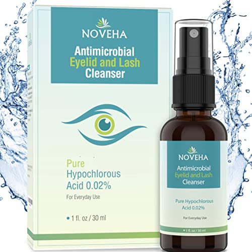 Antimikrobielles Augenlid- und Wimpernreinigungsmittel | wirksame Linderung von Reizungen, trockenen Augen, Augenbrennen und Blepharitis, reine und sanfte Spray mit 0,02% hypochlorige Säure, 30mL