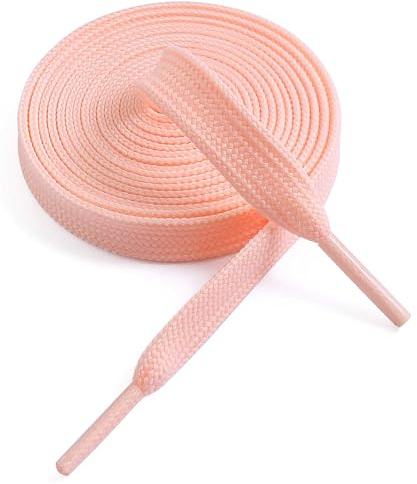 VSUDO 120cm Orange Pink Laces for Trainers, 47 Pink Shoe Lace, 1 Pair