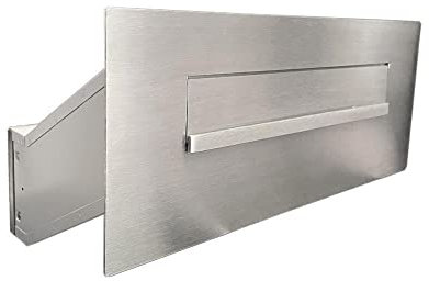 LETTERBOX24.de - Cassetta delle lettere DX-042 (profondità: 33-50 cm) in acciaio INOX