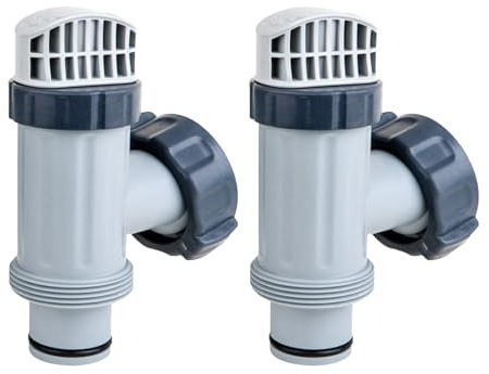 Lergas Accesorios de piscina, válvulas de pistón para piscina Intex, válvula de cierre, apto para bomba de filtro Intex 28635EG 28633EG y manguera de piscina, piezas de repuesto para piscina (2