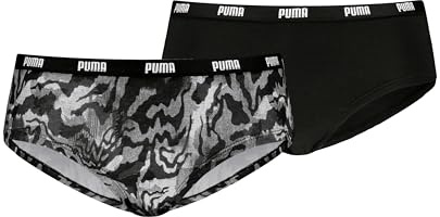 PUMA Damen Printed Hipster, Schwarz, L EU