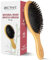 BICTIVE® Cepillo de Cerdas de Jabali Largas Naturales para Cabello Normal y Fino. Cepillo Pelo Antirotura, Alisador, Clean Look, Cepillo Cerdas Naturales para Mujer, Hombre y Niños. Peine Jabalí