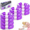 DYDHRER Nappy Bin Refill,10-Pack Nappy Bin Refill Bags compatible with Tommee Tippee Twist & Click Refill- Max Odor Lock and Germ Protection, Newborn Baby Diaper Pail Liner-(Purple)