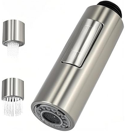 Douchette de cuisine à 2 modes avec fonction d'économie d'eau, douchette extractible, tête de douche de rechange en plastique pour robinet d'évier