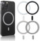 4 piezas anillo universal, compatible con carga inalámbrica para i 15/14/13/12 y Galax S23/S22/S21, accesorio adaptador para fundas de smartphone