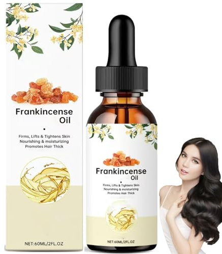 Olio di incenso per la pelle, olio di incenso naturale, oli per il viso da donna, anti-invecchiamento, cura di sé, pelle, viso, capelli, massaggio e rilassamento. (1 pezzo)