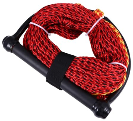 NOLITOY Corda per Sci Nautico a 1 Sezione Maniglia Nera Corda per Wakeboard e Kneeboard Resistente e Sicura per Sport Acquatici e attività in Acqua Colore Casuale Colore Casuale