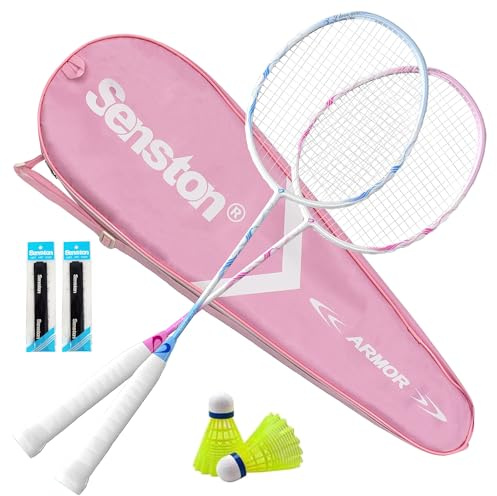 Senston Raquettes Badminton Couple Loisir entraînement Set Complet