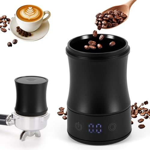 COZHYESS Mini Báscula de Café con Temporizador, Báscula de Espresso Recargable, Báscula Precisa para Espresso y Vertido, Báscula de Cocina Digital Portátil con Vaso Medidor (Negra)