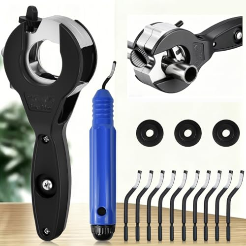 BXUUXA Cortador de Tubos con Trinquete,8-29 mm Cortador de Tubos de Acero Inoxidable con 3 Discos de Corte de Repuesto y Desbarbador Metal,Cortatubos Cobre para Aluminio,Acero Inoxidable,Plástico