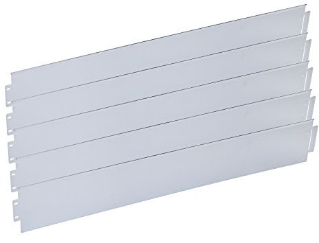 Wiltec Rasenkante aus Stahl 5 m Beetumrandung bestehend aus 5 Elementen je 100 x 14 cm, Beeteinfassung als Stecksystem, verzinkte Mähkante