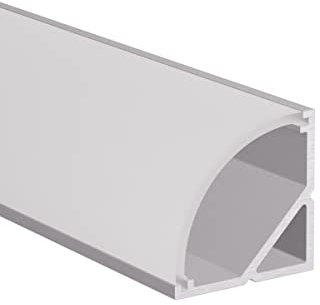 Alumino | LED Aluminiumprofil Eloxiert | 200 cm | Eckprofil | Opale Abdeckung | für 16 mm LED-Streifen | für Philips Hue geeignet | 2m | Spree