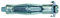 Cheville corps creux hm 5x37 s blister de 4