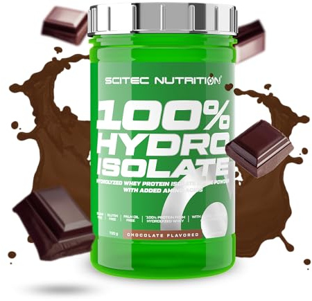 Scitec Nutrition 100% Hydro Isolate – Hydrolyzed Isolate with Glutamine & Arginine – Sugar-Free, Gluten-Free – Post-Workout Recovery, 700 g, Chocolate
