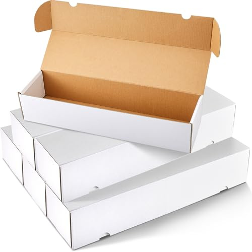 Sepamoon 6 Pack 800 Count Trading Card Storage Box Trading Organizer Game Sport Cardboard Box Collectible for Baseball Football Basketball Card Storage Protection (15 x 3 x 4-1/8 Inch)