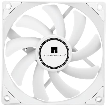 Thermalright TL-9015W CPU-fläkt datorväska fläkt tyst 4-pin PWM PC-fläkt, 15 mm slimline kylfläkt, 2 700 RPM hastighet, 90 mm CPU-fläkt (vit)