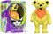 Super7 Grateful Dead Dancing Bear Glow (Electric Yellow) - 3.75 in Scale Reaction Figure