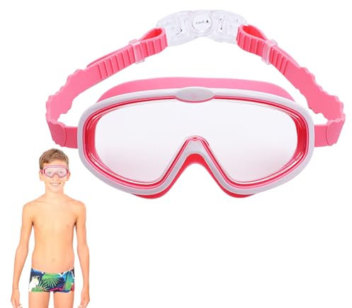 PEKMAR Schwimmbrille für Kinder | Anti-Beschlag, kein Auslaufen, UV-Schutz, Weitsicht, Schnorchelbrille, Silikondichtung, Schnorchelausrüstung, Schwimmmaske für , Mädchen, Pool, Strand,