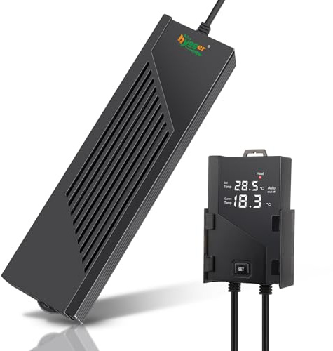 hygger Sommergibile Riscaldatore per Acquario,1000W Regolabile Aquarium Heater Fish Tank Heater con Display Digitale Controller, Riscaldatore per Acquario Tartarughe di 492-984L Acqua Dolce