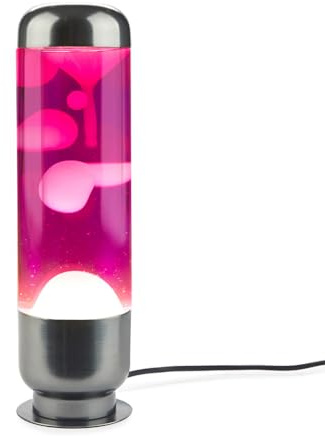 Balvi Lámpara Lava Capsule Color Rosa/Blanco Diseño Moderno y Sofisticado para Decorar Aluminio/vidri
