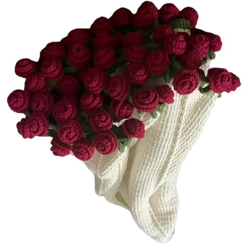 Suministros de manta de flores de ganchillo para adultos principiantes hechos a mano con video tutorial paso a paso instrucción floral ramo manta para principiantes
