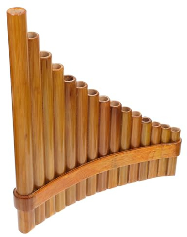 BESTonZON Flauto Di Pan Di Bambù 15 Canne in G, Strumento Musicale Didattico Portatile Per Principianti e Professionisti, Design Ergonomico Per Mano Destra, Adatto a Esibizioni e Pratica Scolastica
