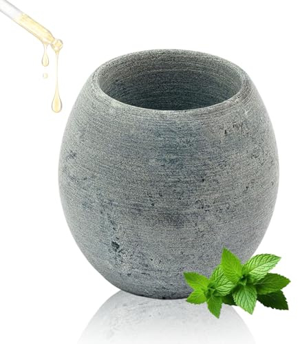 Vaschetta evaporatore per sauna in granito robusto, emettita quando riscaldata per cristalli di mentolo e oli da sauna, accessorio per sauna per la casa e come regalo